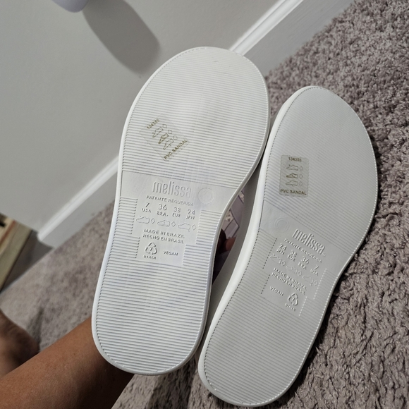 Melissa Possession Plato White Platform Sandals Size 7 - Picture 7 of 8